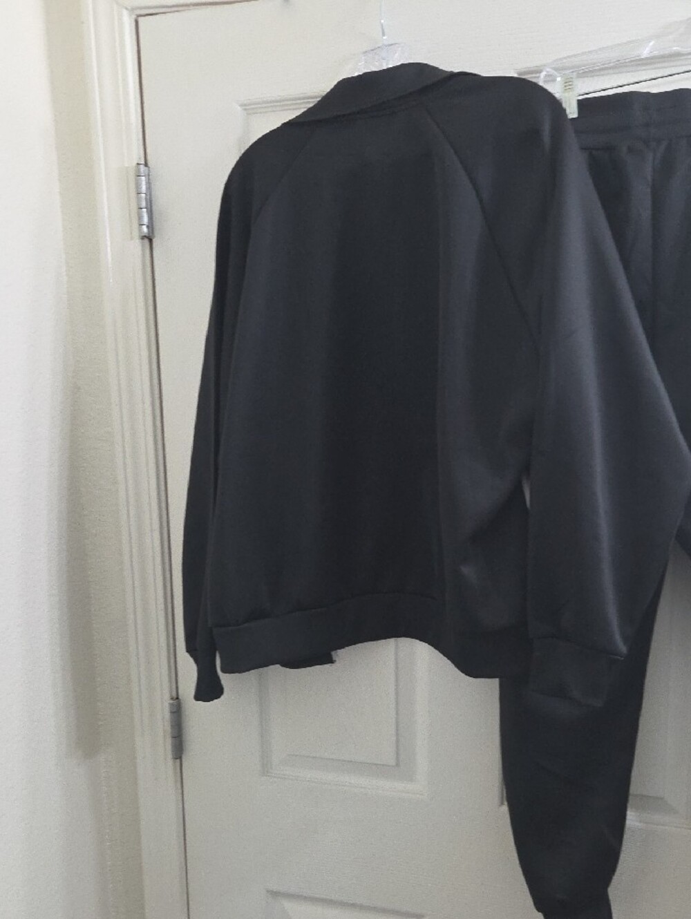 New Look Black Track Jacket Set with White Stripe Accents - Picture 6 of 8